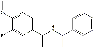 [1-(3-fluoro-4-methoxyphenyl)ethyl](1-phenylethyl)amine Struktur