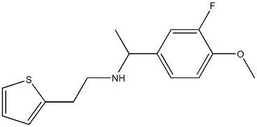 [1-(3-fluoro-4-methoxyphenyl)ethyl][2-(thiophen-2-yl)ethyl]amine Struktur