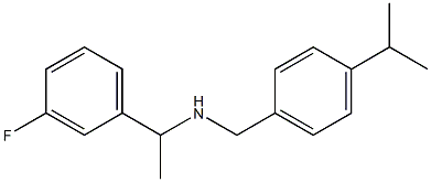 [1-(3-fluorophenyl)ethyl]({[4-(propan-2-yl)phenyl]methyl})amine Struktur