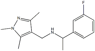 [1-(3-fluorophenyl)ethyl][(1,3,5-trimethyl-1H-pyrazol-4-yl)methyl]amine Struktur