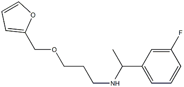 [1-(3-fluorophenyl)ethyl][3-(furan-2-ylmethoxy)propyl]amine Struktur