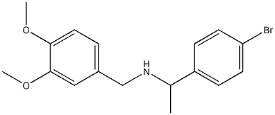 [1-(4-bromophenyl)ethyl][(3,4-dimethoxyphenyl)methyl]amine Struktur