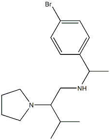 [1-(4-bromophenyl)ethyl][3-methyl-2-(pyrrolidin-1-yl)butyl]amine Struktur