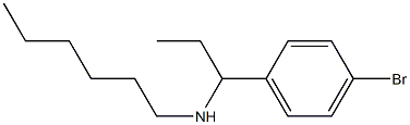 [1-(4-bromophenyl)propyl](hexyl)amine Struktur