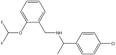 [1-(4-chlorophenyl)ethyl]({[2-(difluoromethoxy)phenyl]methyl})amine Struktur