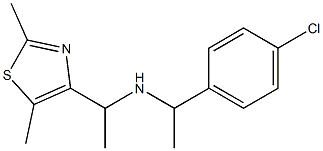 [1-(4-chlorophenyl)ethyl][1-(2,5-dimethyl-1,3-thiazol-4-yl)ethyl]amine Struktur