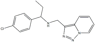 [1-(4-chlorophenyl)propyl]({[1,2,4]triazolo[3,4-a]pyridin-3-ylmethyl})amine Struktur