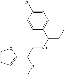 [1-(4-chlorophenyl)propyl][2-(dimethylamino)-2-(furan-2-yl)ethyl]amine Struktur