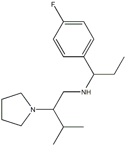 [1-(4-fluorophenyl)propyl][3-methyl-2-(pyrrolidin-1-yl)butyl]amine Struktur