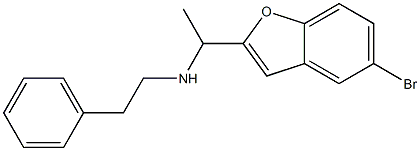 [1-(5-bromo-1-benzofuran-2-yl)ethyl](2-phenylethyl)amine Struktur