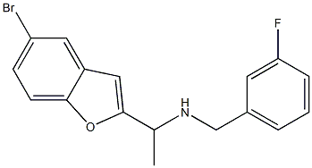 [1-(5-bromo-1-benzofuran-2-yl)ethyl][(3-fluorophenyl)methyl]amine Struktur