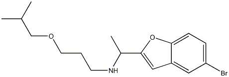 [1-(5-bromo-1-benzofuran-2-yl)ethyl][3-(2-methylpropoxy)propyl]amine Struktur