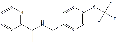 [1-(pyridin-2-yl)ethyl]({4-[(trifluoromethyl)sulfanyl]phenyl}methyl)amine Struktur