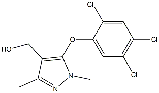 [1,3-dimethyl-5-(2,4,5-trichlorophenoxy)-1H-pyrazol-4-yl]methanol Struktur