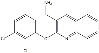 [2-(2,3-dichlorophenoxy)quinolin-3-yl]methanamine Struktur