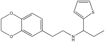 [2-(2,3-dihydro-1,4-benzodioxin-6-yl)ethyl][1-(thiophen-2-yl)propyl]amine Struktur