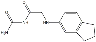 [2-(2,3-dihydro-1H-inden-5-ylamino)acetyl]urea Struktur