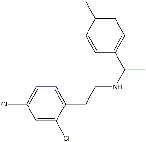 [2-(2,4-dichlorophenyl)ethyl][1-(4-methylphenyl)ethyl]amine Struktur