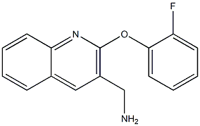 [2-(2-fluorophenoxy)quinolin-3-yl]methanamine Struktur