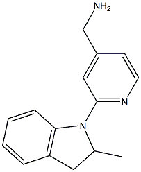 [2-(2-methyl-2,3-dihydro-1H-indol-1-yl)pyridin-4-yl]methanamine Struktur