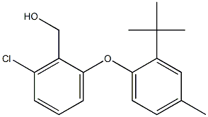 [2-(2-tert-butyl-4-methylphenoxy)-6-chlorophenyl]methanol Struktur