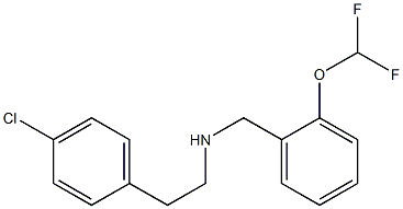 [2-(4-chlorophenyl)ethyl]({[2-(difluoromethoxy)phenyl]methyl})amine Struktur