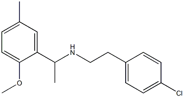 [2-(4-chlorophenyl)ethyl][1-(2-methoxy-5-methylphenyl)ethyl]amine Struktur