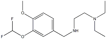 [2-(diethylamino)ethyl]({[3-(difluoromethoxy)-4-methoxyphenyl]methyl})amine Struktur