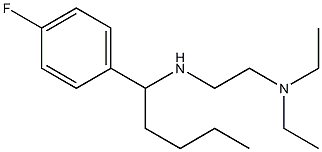 [2-(diethylamino)ethyl][1-(4-fluorophenyl)pentyl]amine Struktur