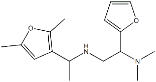 [2-(dimethylamino)-2-(furan-2-yl)ethyl][1-(2,5-dimethylfuran-3-yl)ethyl]amine Struktur