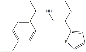 [2-(dimethylamino)-2-(thiophen-2-yl)ethyl][1-(4-ethylphenyl)ethyl]amine Struktur