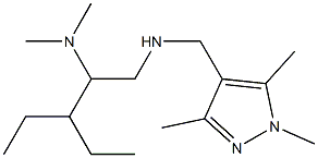 [2-(dimethylamino)-3-ethylpentyl][(1,3,5-trimethyl-1H-pyrazol-4-yl)methyl]amine Struktur