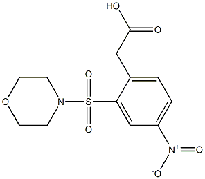 [2-(morpholin-4-ylsulfonyl)-4-nitrophenyl]acetic acid Struktur