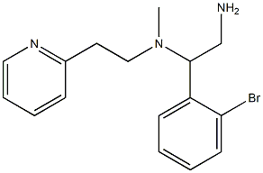 [2-amino-1-(2-bromophenyl)ethyl](methyl)[2-(pyridin-2-yl)ethyl]amine Struktur