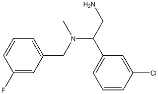 [2-amino-1-(3-chlorophenyl)ethyl][(3-fluorophenyl)methyl]methylamine Struktur