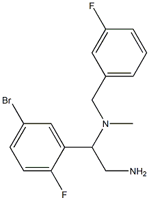 [2-amino-1-(5-bromo-2-fluorophenyl)ethyl][(3-fluorophenyl)methyl]methylamine Struktur