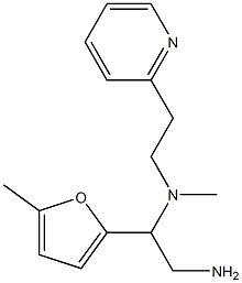 [2-amino-1-(5-methylfuran-2-yl)ethyl](methyl)[2-(pyridin-2-yl)ethyl]amine Struktur