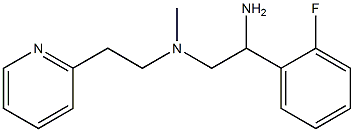 [2-amino-2-(2-fluorophenyl)ethyl](methyl)[2-(pyridin-2-yl)ethyl]amine Struktur