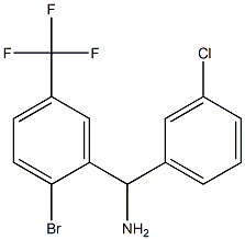 [2-bromo-5-(trifluoromethyl)phenyl](3-chlorophenyl)methanamine Struktur