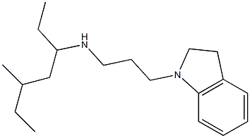 [3-(2,3-dihydro-1H-indol-1-yl)propyl](5-methylheptan-3-yl)amine Struktur