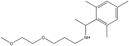 [3-(2-methoxyethoxy)propyl][1-(2,4,6-trimethylphenyl)ethyl]amine Struktur