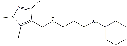 [3-(cyclohexyloxy)propyl][(1,3,5-trimethyl-1H-pyrazol-4-yl)methyl]amine Struktur