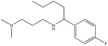 [3-(dimethylamino)propyl][1-(4-fluorophenyl)pentyl]amine Struktur