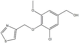 [3-chloro-5-methoxy-4-(1,3-thiazol-4-ylmethoxy)phenyl]methanol Struktur