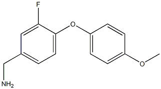 [3-fluoro-4-(4-methoxyphenoxy)phenyl]methanamine Struktur