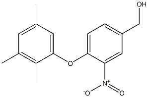 [3-nitro-4-(2,3,5-trimethylphenoxy)phenyl]methanol Struktur