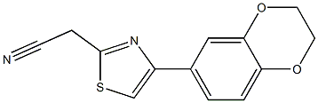 [4-(2,3-dihydro-1,4-benzodioxin-6-yl)-1,3-thiazol-2-yl]acetonitrile Struktur