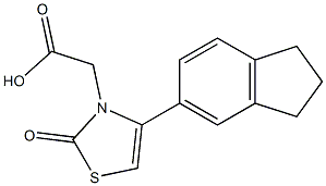 [4-(2,3-dihydro-1H-inden-5-yl)-2-oxo-1,3-thiazol-3(2H)-yl]acetic acid Struktur