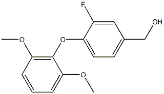 [4-(2,6-dimethoxyphenoxy)-3-fluorophenyl]methanol Struktur