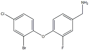 [4-(2-bromo-4-chlorophenoxy)-3-fluorophenyl]methanamine Struktur